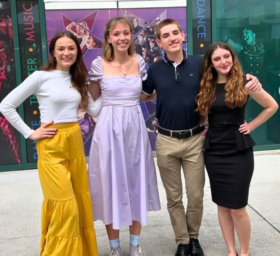 Kendall Vondram, Mars Woelfel, Peyton Seyler, and Skylar Jandula at the Broadway Stars of the Future Review